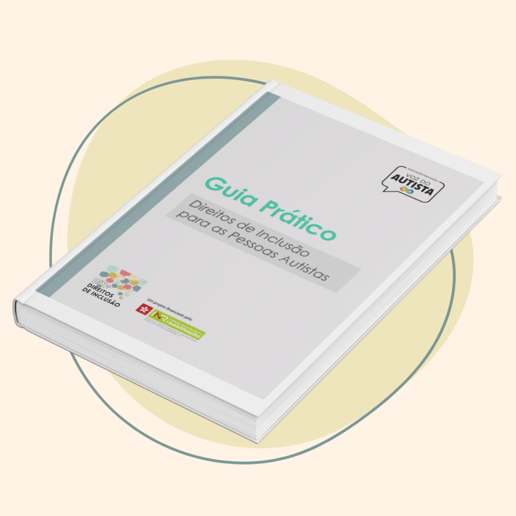 Guia Prático DIN+, versão impressa com capa dura. Ao centro da capa está o título a verde "Guia Prático", por baixo a cinzento "